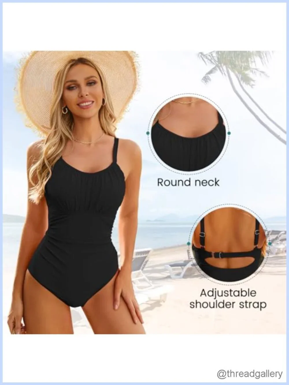 Modest Long Torso One Piece Swimsuit with Tummy Control